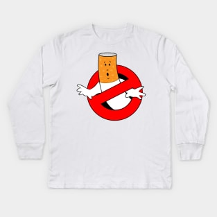 Cartoon No Smoking Sign Kids Long Sleeve T-Shirt